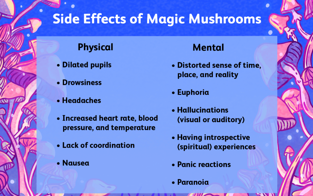 What are the effects of using magic mushrooms?