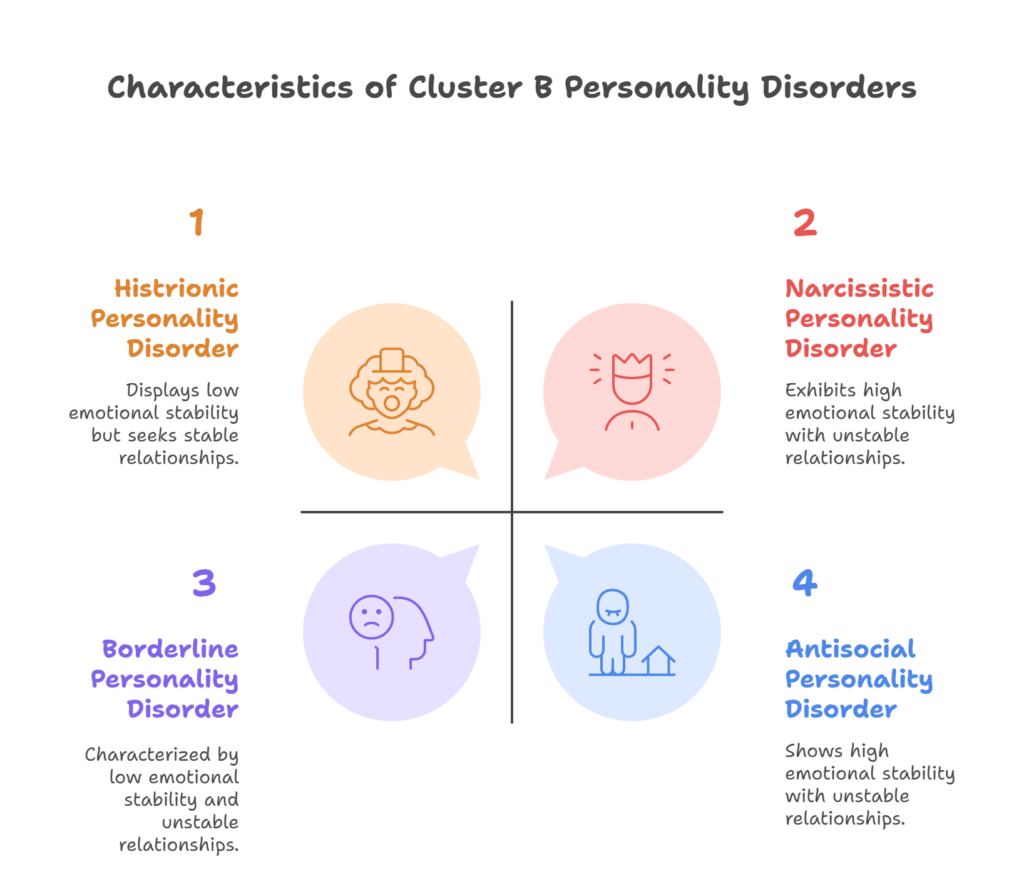 Characteristics of Cluster B Personality Disorders