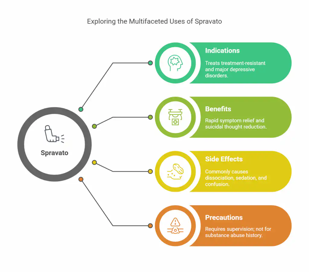 Spravato is indicated for the following conditions_ - visual selection